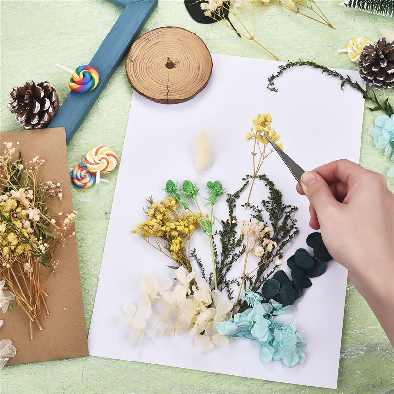 Candle Making Kit For Kids - Kurutulmuş çiçekler UV reçine çiçekler çıkartmalar