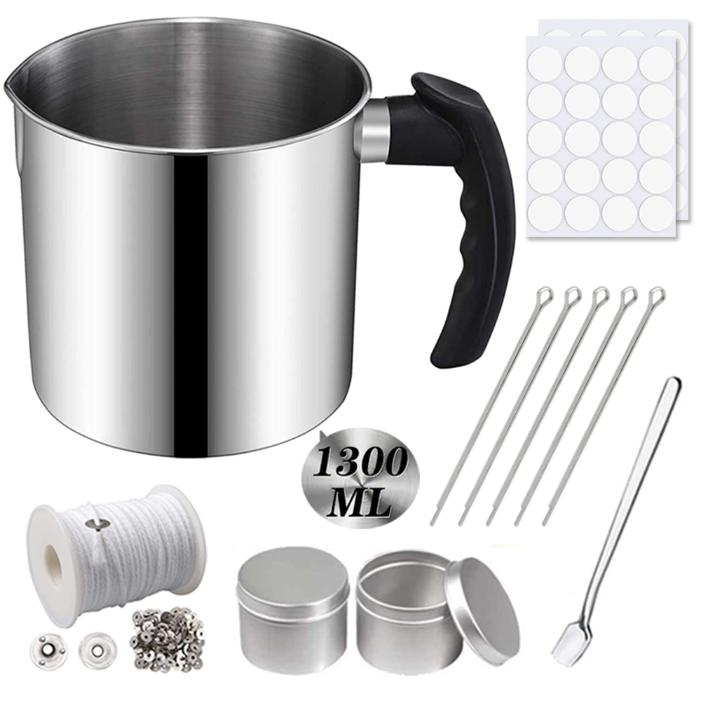 Candle Making Kit For Beginners - 1.3L komple mum yapma kiti paslanmaz
