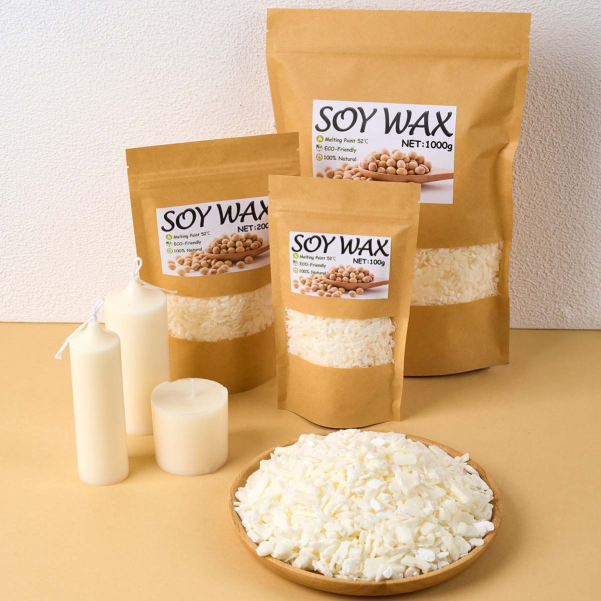 Candle Making Uk - 1 Pound Saf Beyaz Soya Balmumu