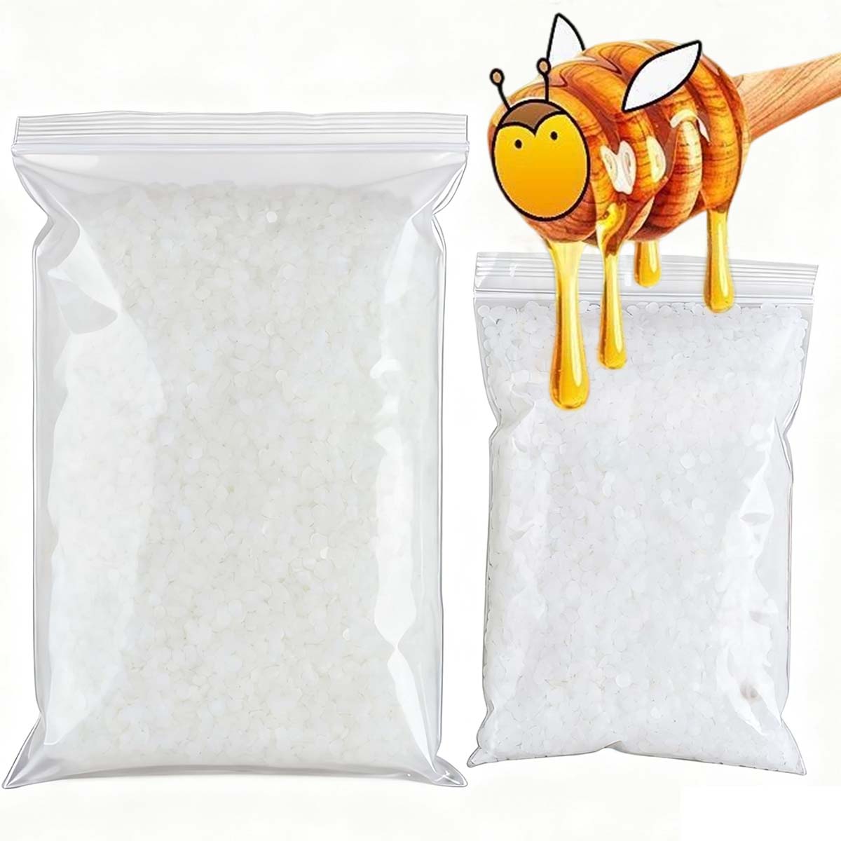 Candle Making Uk - 200g-1000g Beyaz Balmumu Saf Doğal Granül