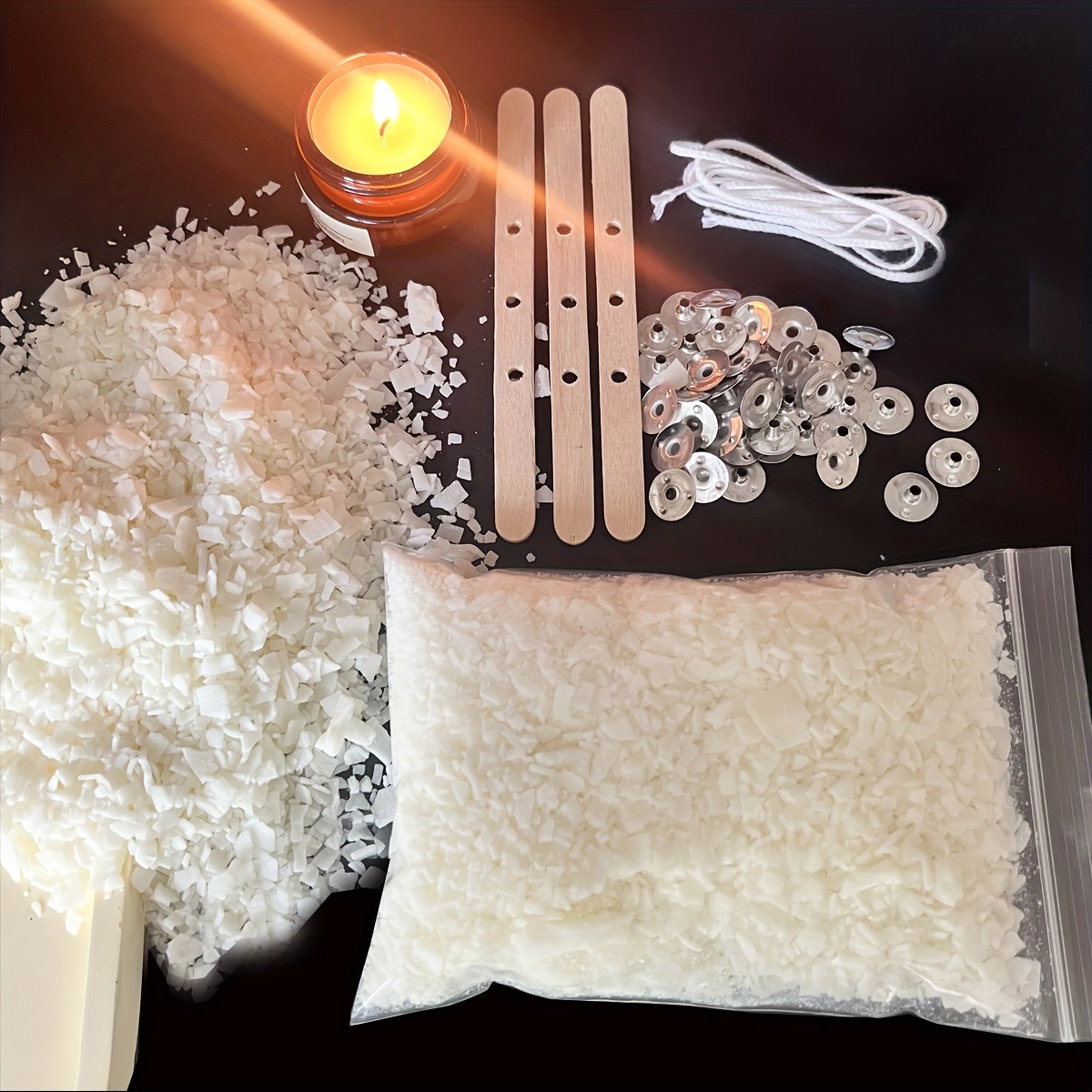 Soy Wax Pillar Blend - Mum Yapımı Kitleri 100G Soya Balmumu