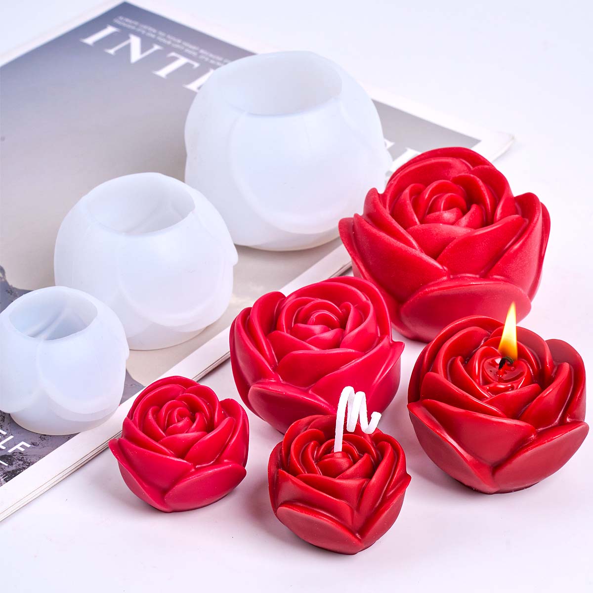 Candle Making Books For Beginners - 3D Çiçek Şekli Silikon Mum Kalıp