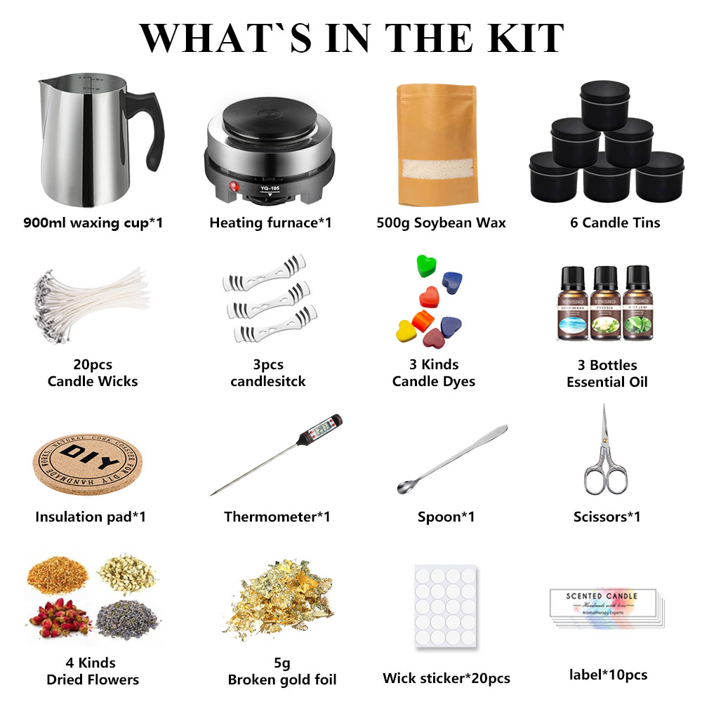 Mum Yapma Seti,Renkli Mum Soya - Candle Making Kit For Beginners incelemesi ve fiyatı