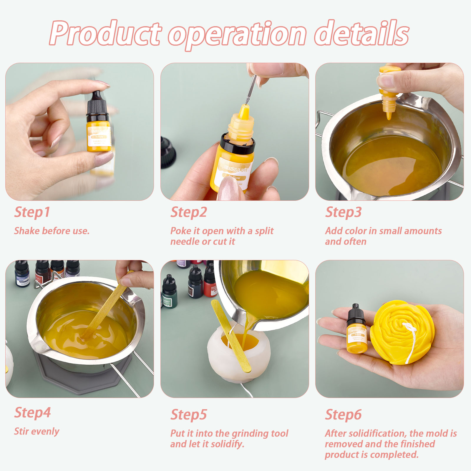5 ml/Şişe Mum Balmumu Pigment  - Soy Wax Pillar Blend incelemesi ve fiyatı